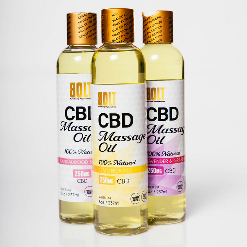 Bolt CBD Massage Oils 250mg